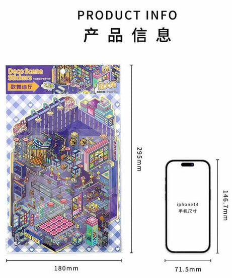 Kitsch City DIY 3D Scene Stickers 4 Cute Miniature Scenes