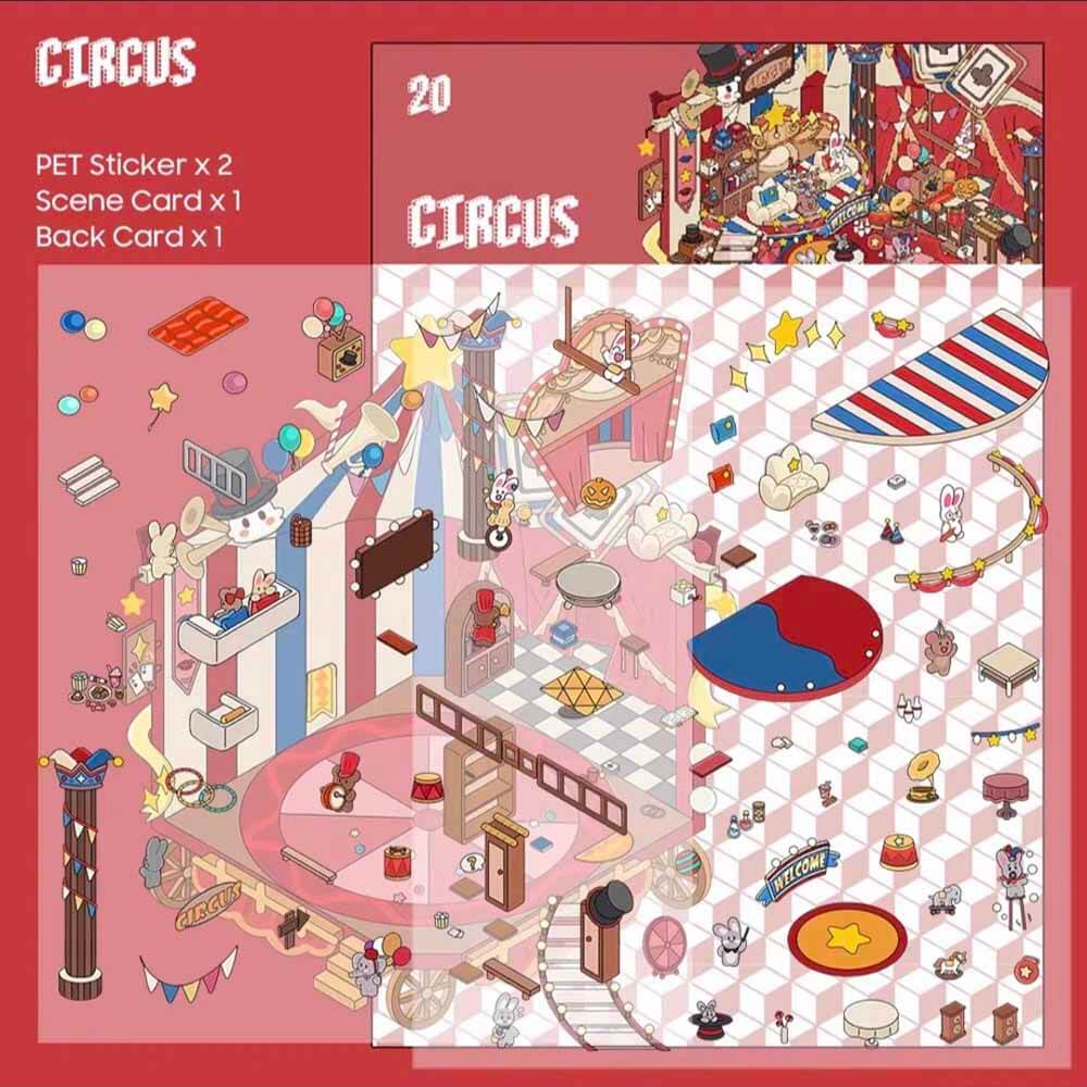 Carnival Collection Scene Stickers 4 Cute Miniature Scenes