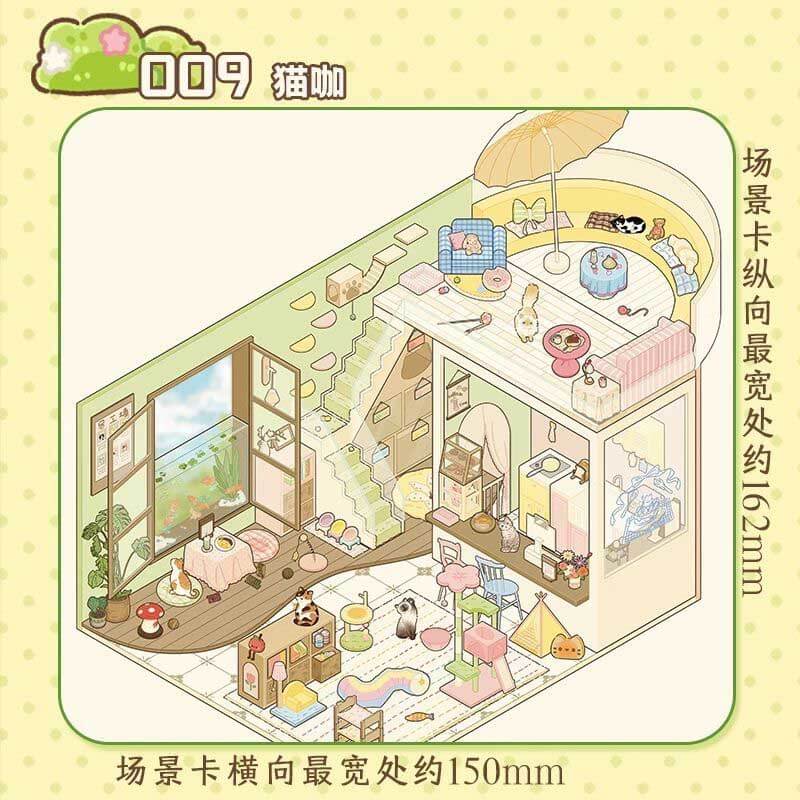 Life Chapters DIY 3D Scene Stickers 3 Cute Miniature Scenes