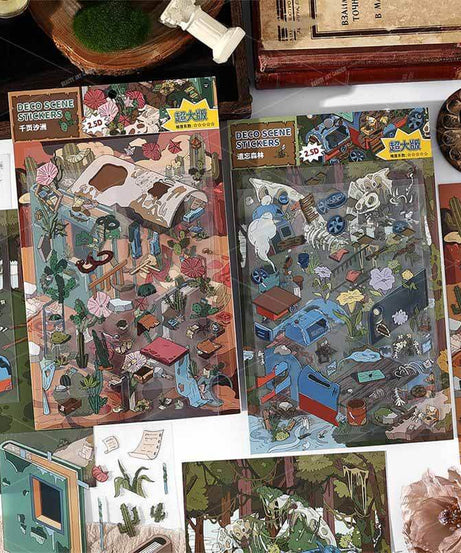 Lost Chapters DIY 3D Scene Stickers 2 Cute Miniature Scenes