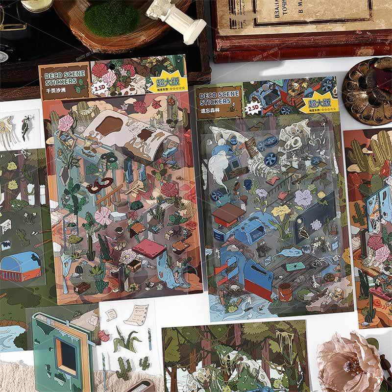 Lost Chapters DIY 3D Scene Stickers 2 Cute Miniature Scenes