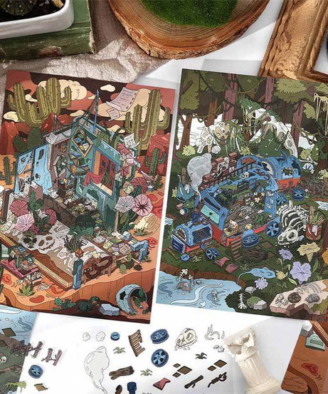 Lost Chapters DIY 3D Scene Stickers 2 Cute Miniature Scenes