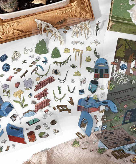 Lost Chapters DIY 3D Scene Stickers 2 Cute Miniature Scenes