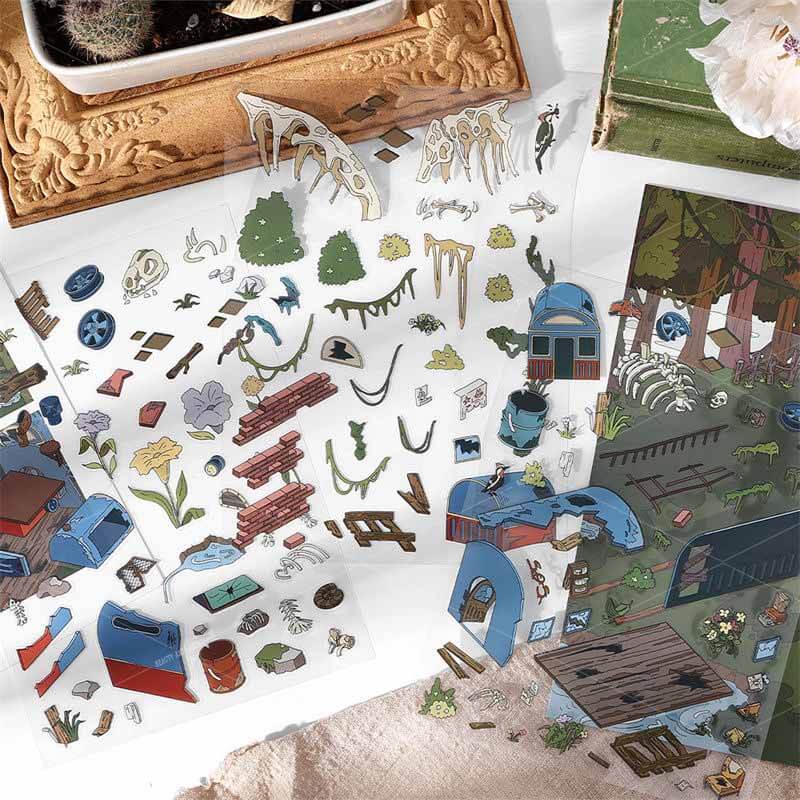 Lost Chapters DIY 3D Scene Stickers 2 Cute Miniature Scenes