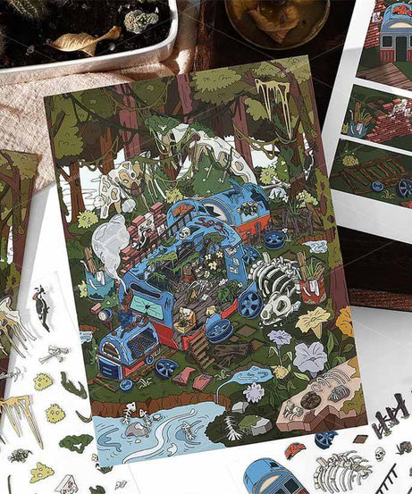 Lost Chapters DIY 3D Scene Stickers 2 Cute Miniature Scenes