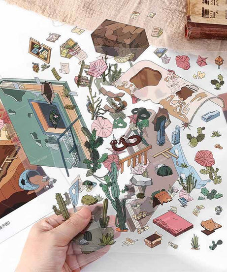 Lost Chapters DIY 3D Scene Stickers 2 Cute Miniature Scenes