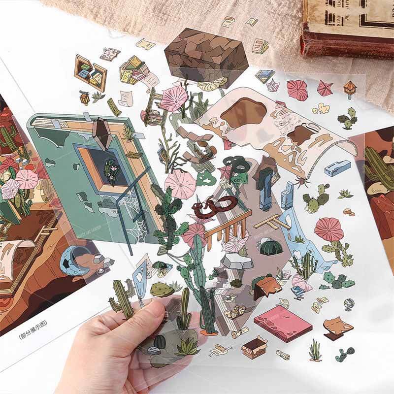 Lost Chapters DIY 3D Scene Stickers 2 Cute Miniature Scenes