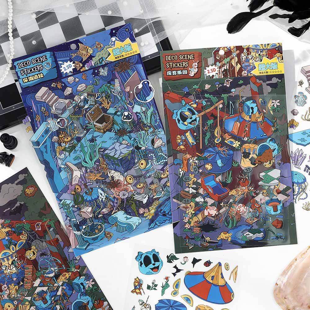 Lost Realms DIY 3D Scene Stickers 2 Cute Miniature Scenes