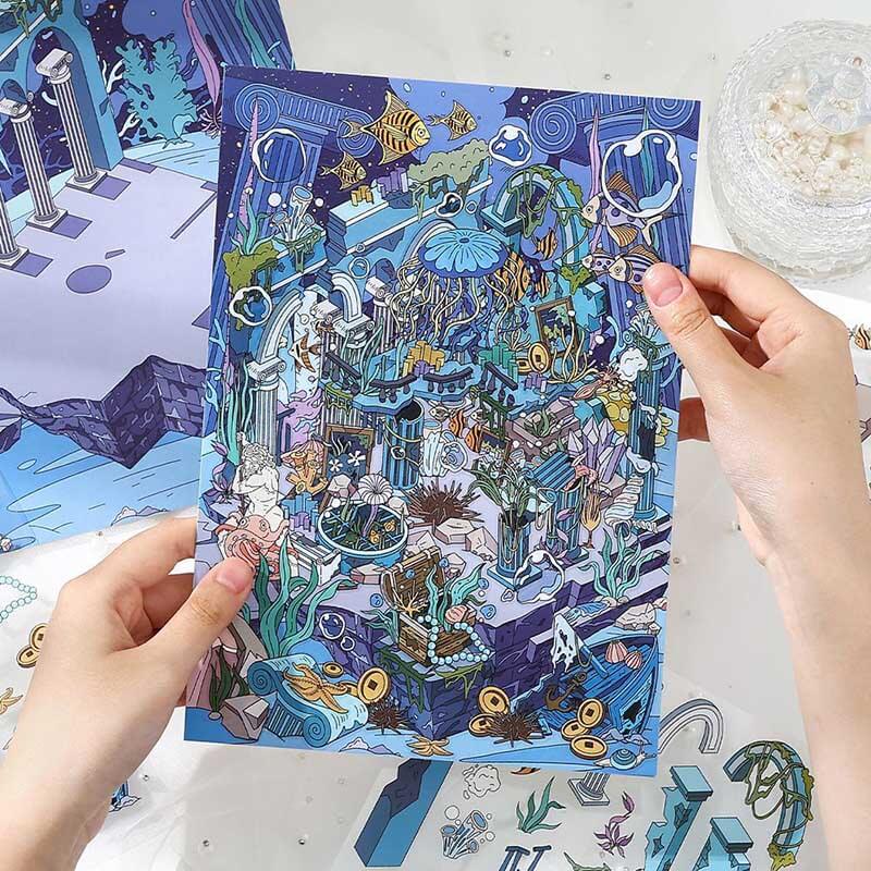 Lost Realms DIY 3D Scene Stickers 2 Cute Miniature Scenes