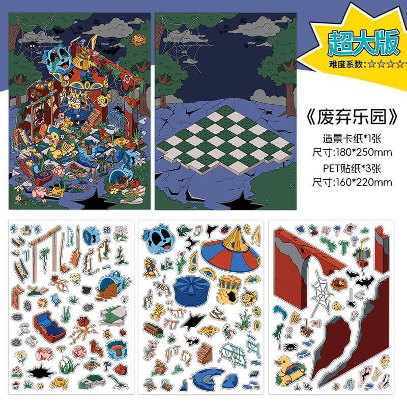 Lost Realms DIY 3D Scene Stickers 2 Cute Miniature Scenes