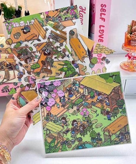 Lovely Life Corners DIY 3D Scene Stickers 4 Cute Miniature Scenes