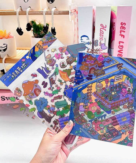 Lovely Life Corners DIY 3D Scene Stickers 4 Cute Miniature Scenes