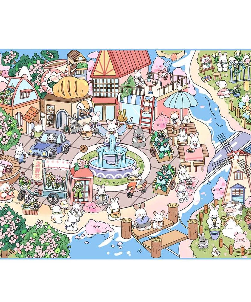 Lovely Season DIY 3D Scene Stickers 4 Cute Miniature Scenes