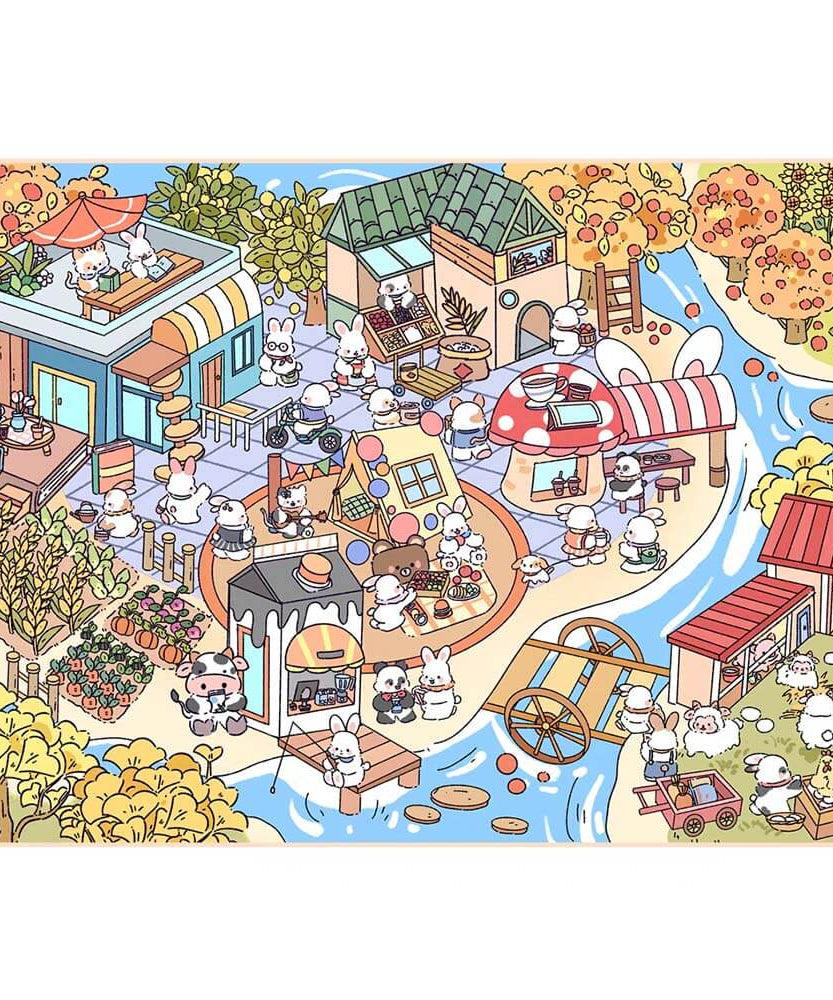 Lovely Season DIY 3D Scene Stickers 4 Cute Miniature Scenes