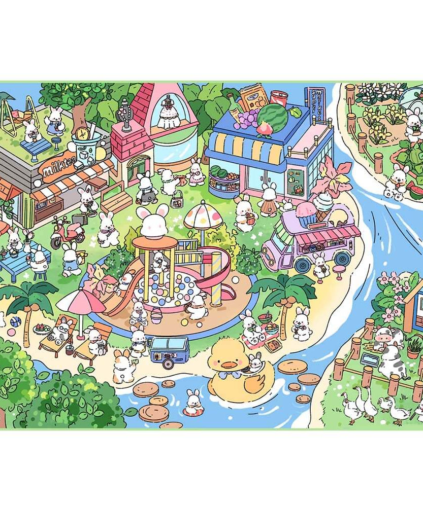 Lovely Season DIY 3D Scene Stickers 4 Cute Miniature Scenes