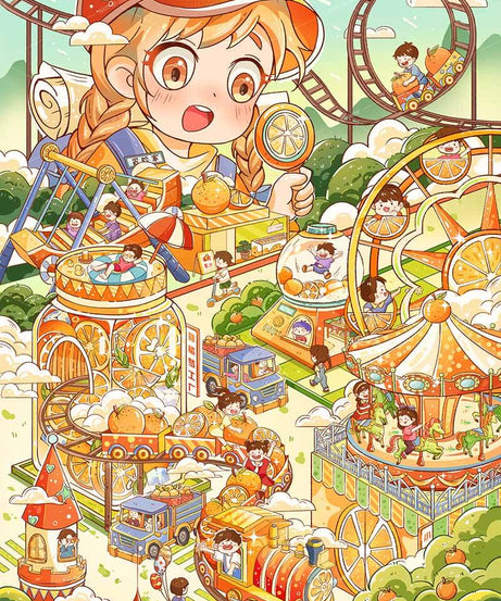 Mandarin Dreams DIY 3D Scene Stickers 2 Cute Miniature Scenes