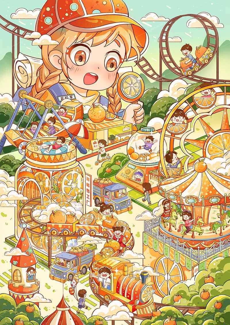 Mandarin Dreams DIY 3D Scene Stickers 2 Cute Miniature Scenes