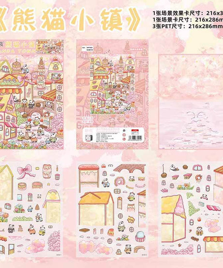 Mysterious Fantasy Life DIY 3D Scene Stickers 2 Cute Miniature Scenes