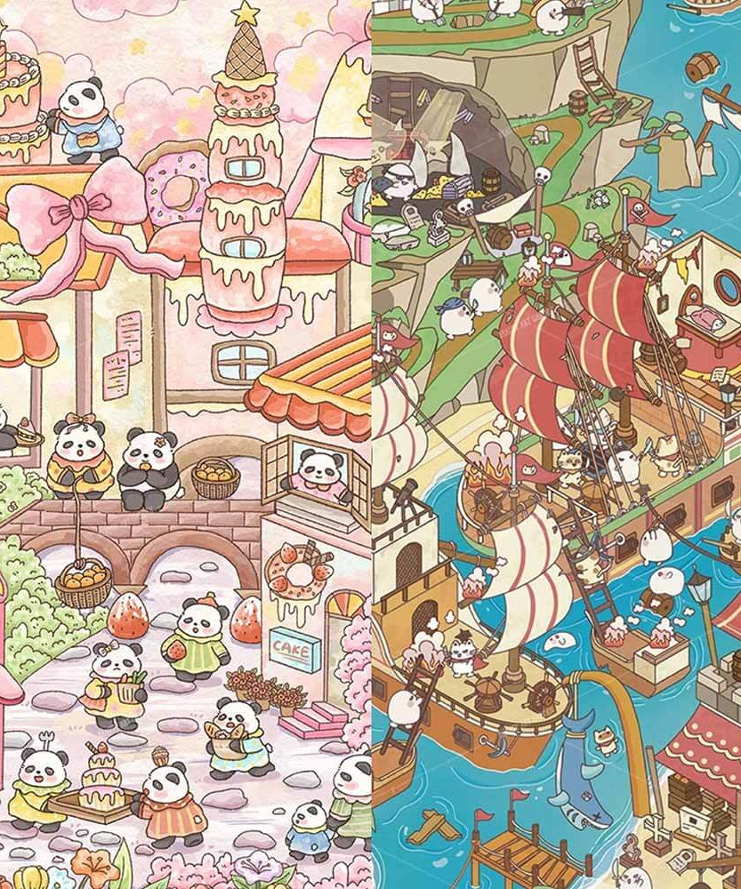 Mysterious Fantasy Life DIY 3D Scene Stickers 2 Cute Miniature Scenes