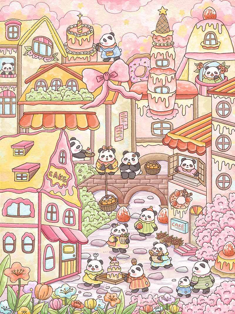 Mysterious Fantasy Life DIY 3D Scene Stickers 2 Cute Miniature Scenes