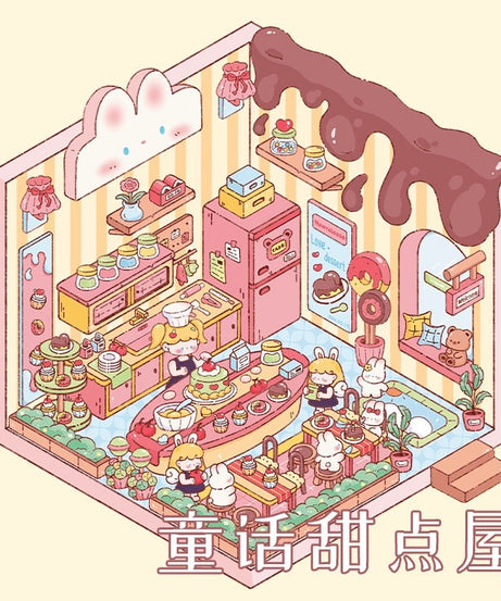 Magic House Collection DIY 3D Scene Stickers 5 Cute Miniature Scenes