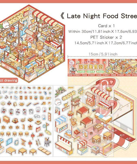 Paws & Palates DIY 3D Scene Stickers 4 Cute Miniature Scenes