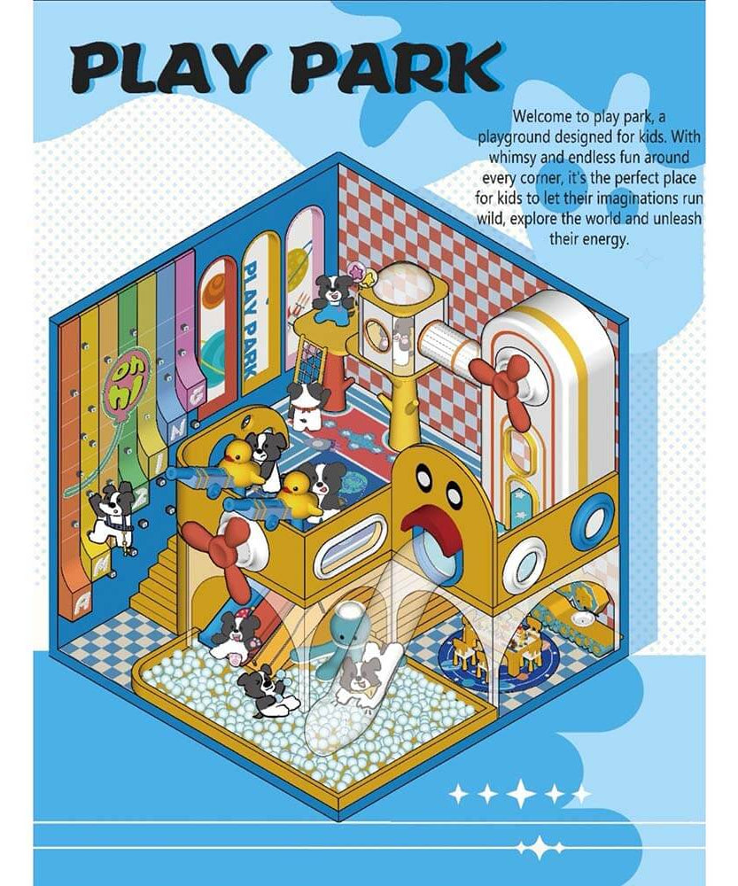 Play Space DIY 3D Scene Stickers 4 Cute Miniature Scenes