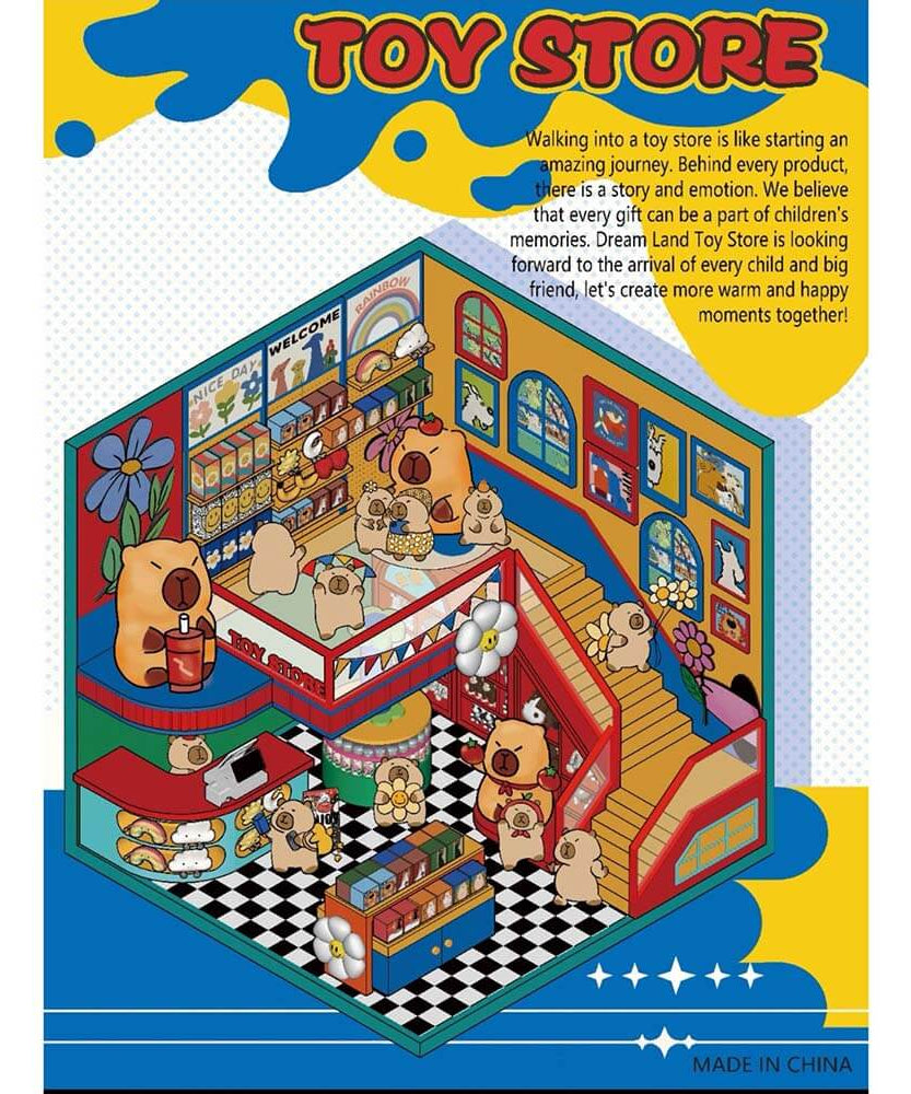 Play Space DIY 3D Scene Stickers 4 Cute Miniature Scenes