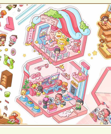 Playful Delights DIY 3D Scene Stickers 2 Cute Miniature Scenes