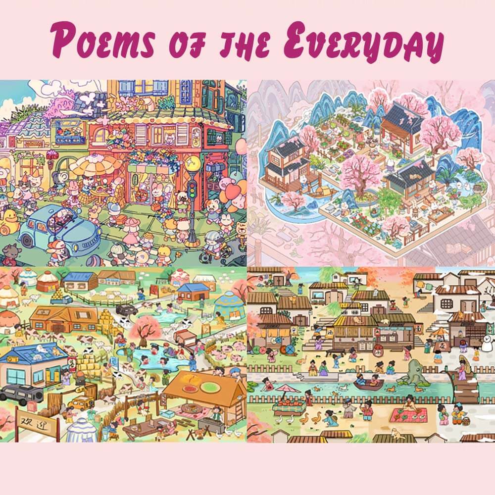 Poems of the Everyday DIY 3D Scene Stickers 4 Cute Miniature Scenes