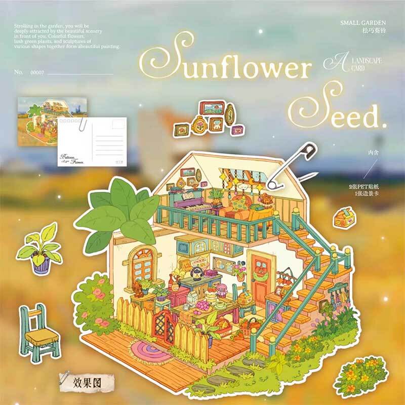 Poetic Earth DIY 3D Scene Stickers 4 Cute Miniature Scenes