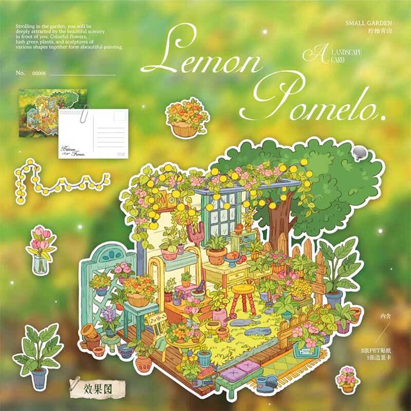 Poetic Earth DIY 3D Scene Stickers 4 Cute Miniature Scenes