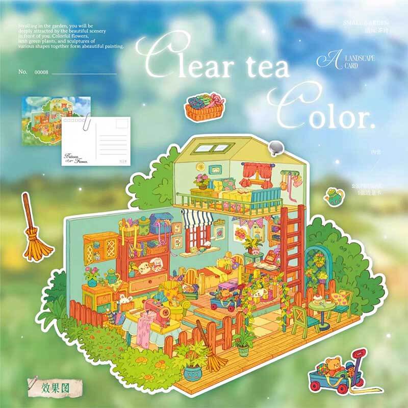 Poetic Earth DIY 3D Scene Stickers 4 Cute Miniature Scenes