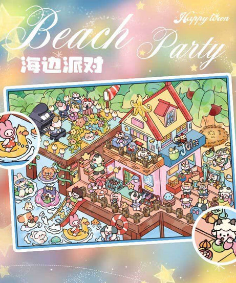 Proofing & Palm Trees DIY 3D Scene Stickers 2 Cute Miniature Scenes