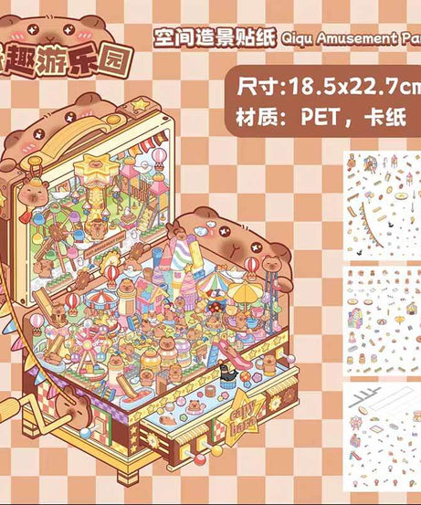 Toybox World DIY 3D Sticker Collection 4 Cute Miniature Scenes