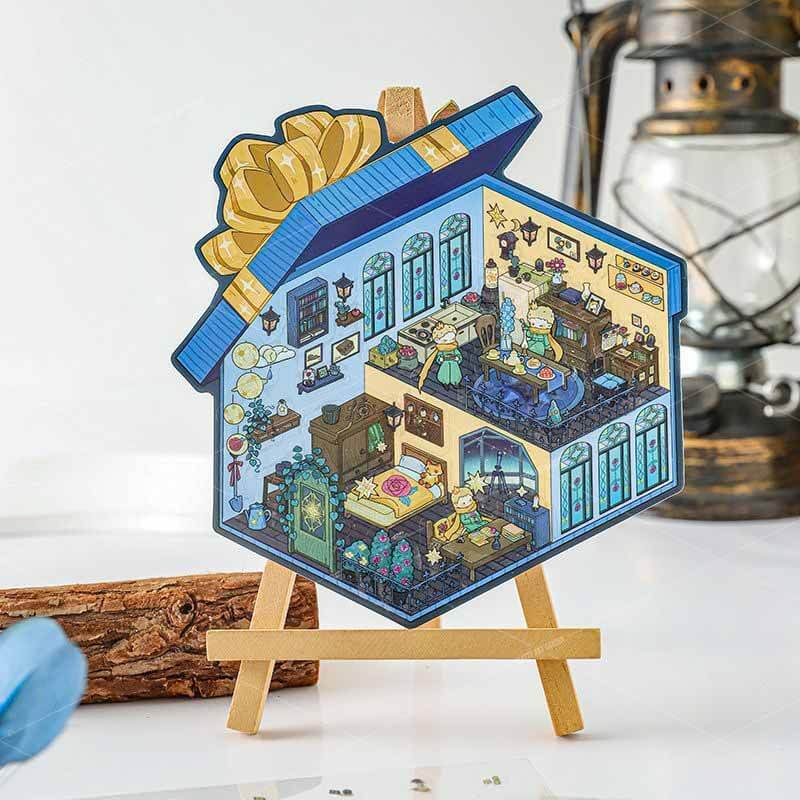 Rose Reverie DIY 3D Scene Stickers 4 Cute Miniature Scenes