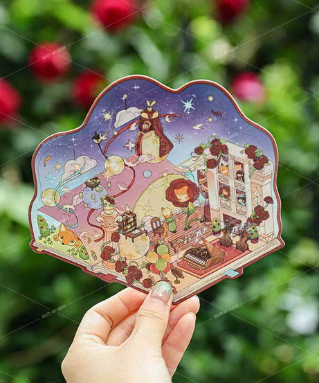 Rose Reverie DIY 3D Scene Stickers 4 Cute Miniature Scenes