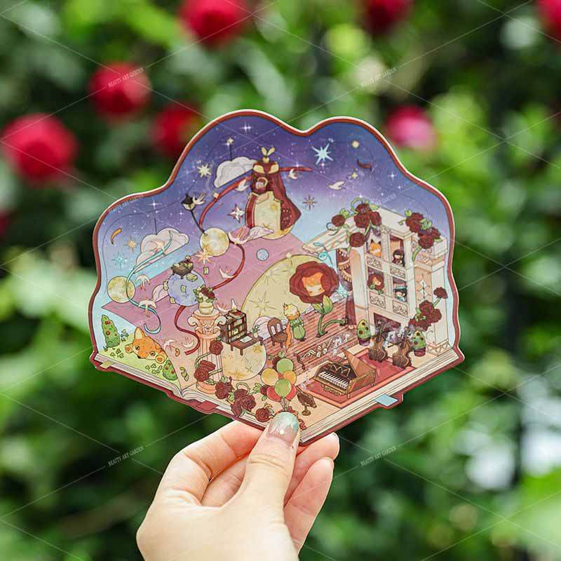 Rose Reverie DIY 3D Scene Stickers 4 Cute Miniature Scenes