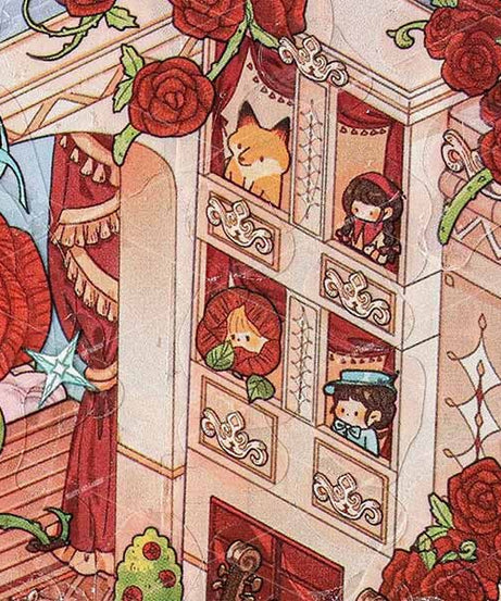 Rose Reverie DIY 3D Scene Stickers 4 Cute Miniature Scenes