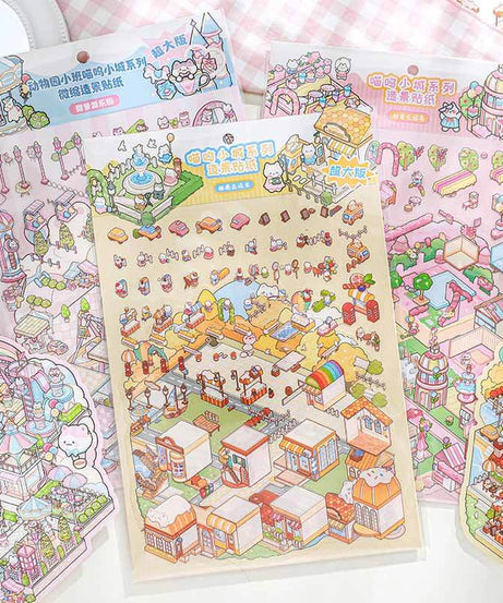 Serene Pop-ups DIY 3D Scene Stickers 3 Cute Miniature Scenes