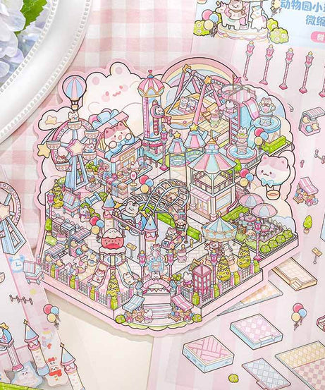 Serene Pop-ups DIY 3D Scene Stickers 3 Cute Miniature Scenes