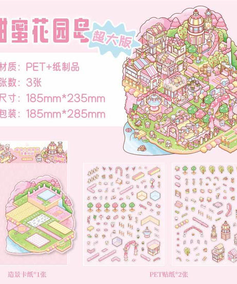 Serene Pop-ups DIY 3D Scene Stickers 3 Cute Miniature Scenes