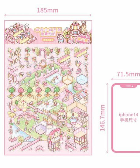 Serene Pop-ups DIY 3D Scene Stickers 3 Cute Miniature Scenes