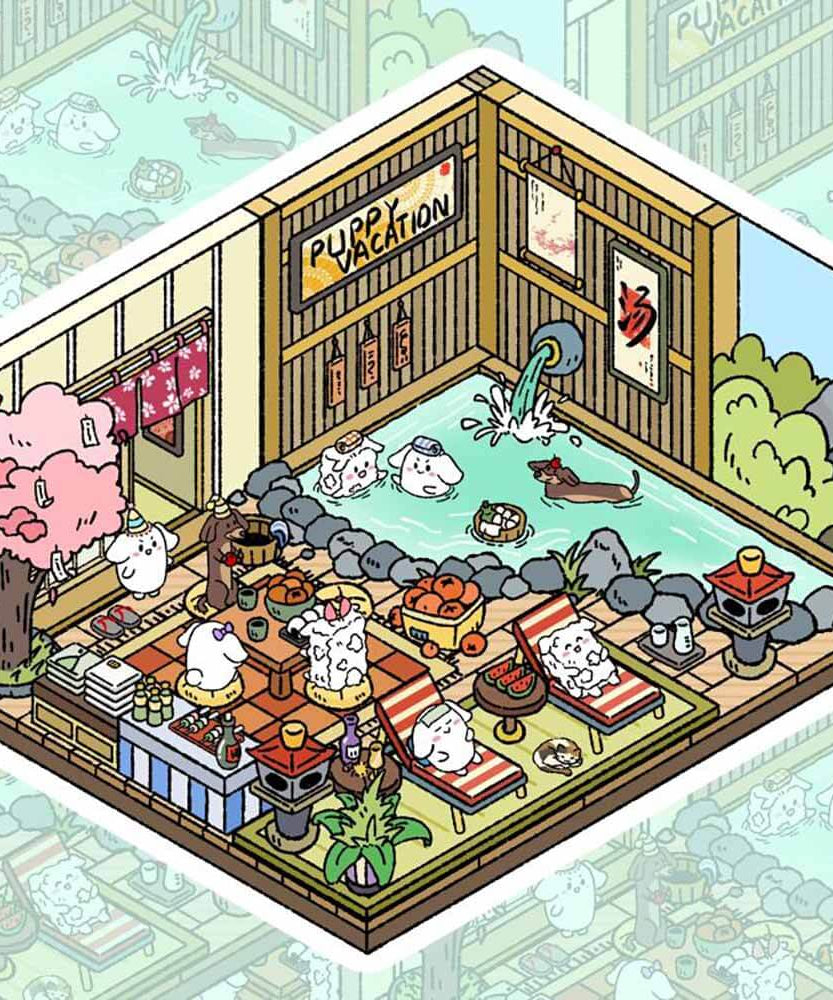 Cute Fat Puppy 2.0 Sticker Scenes 6 lovely miniature scenes