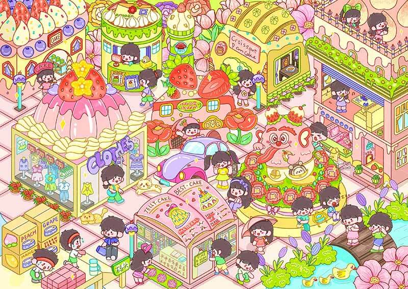 Sugar Coral Garden DIY 3D Scene Stickers 3 Cute Miniature Scenes