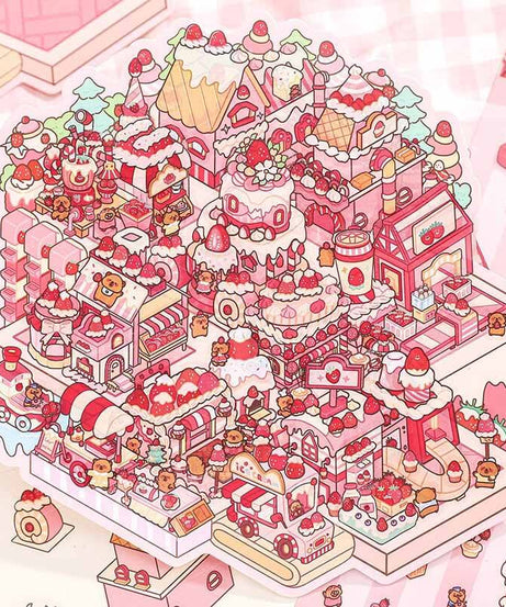 Sugar Pop Club DIY 3D Scene Stickers 3 Cute Miniature Scenes