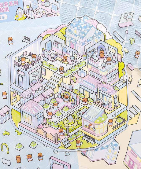 Sugar Pop Club DIY 3D Scene Stickers 3 Cute Miniature Scenes