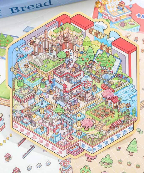 Sugar Pop Club DIY 3D Scene Stickers 3 Cute Miniature Scenes