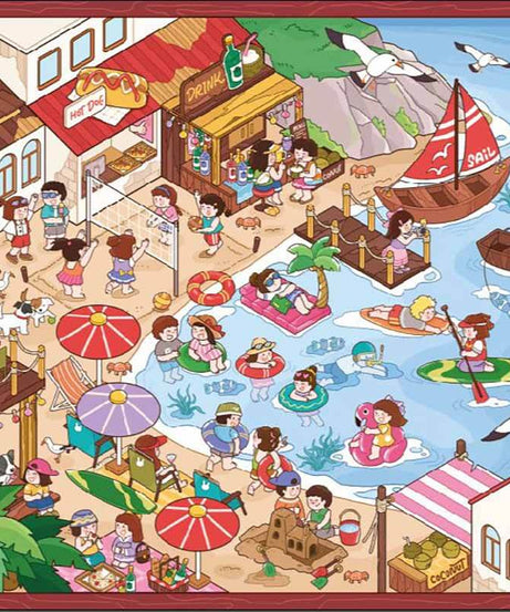Summer Getaway DIY 3D Scene Stickers 4 Cute Miniature Scenes