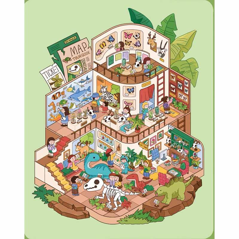 Summer Getaway DIY 3D Scene Stickers 4 Cute Miniature Scenes